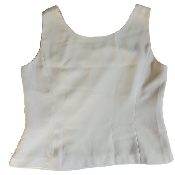Jones Studio Separates creamy white career sleeveless top sz 14 - Picture 2 of 14